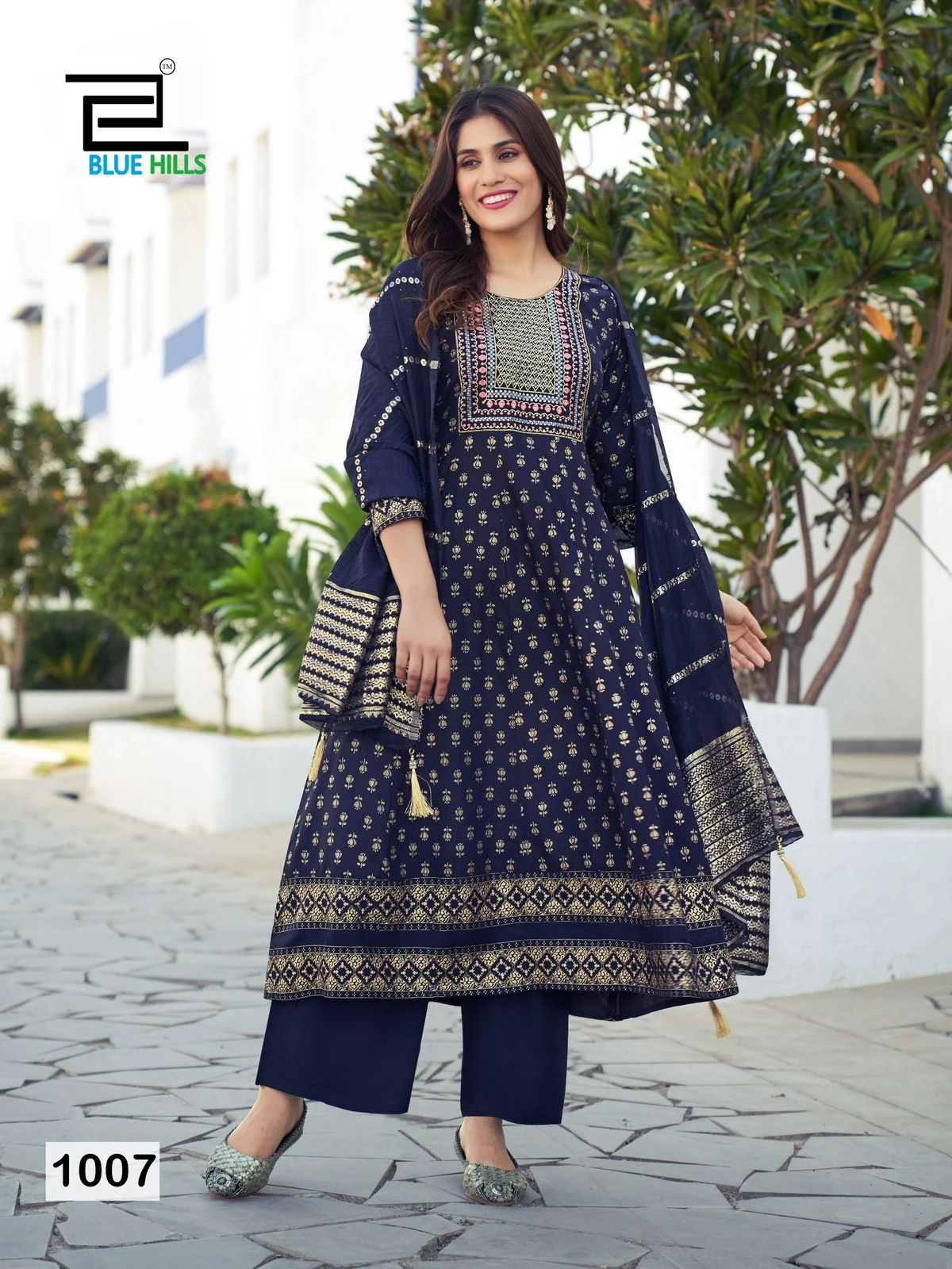 Blue Hills Muskan Rayon 14Kg Wholesale Readymade Salwar Suit Catalog — Wholesale Salwar Suits, Blue Hills wholesale from Surat - Gallery Image 6
